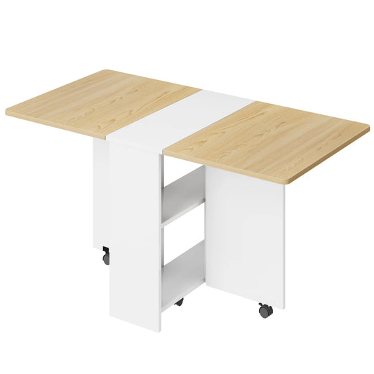 Warm Welcome Decor Foldable Drop Leaf Dining Table Storage