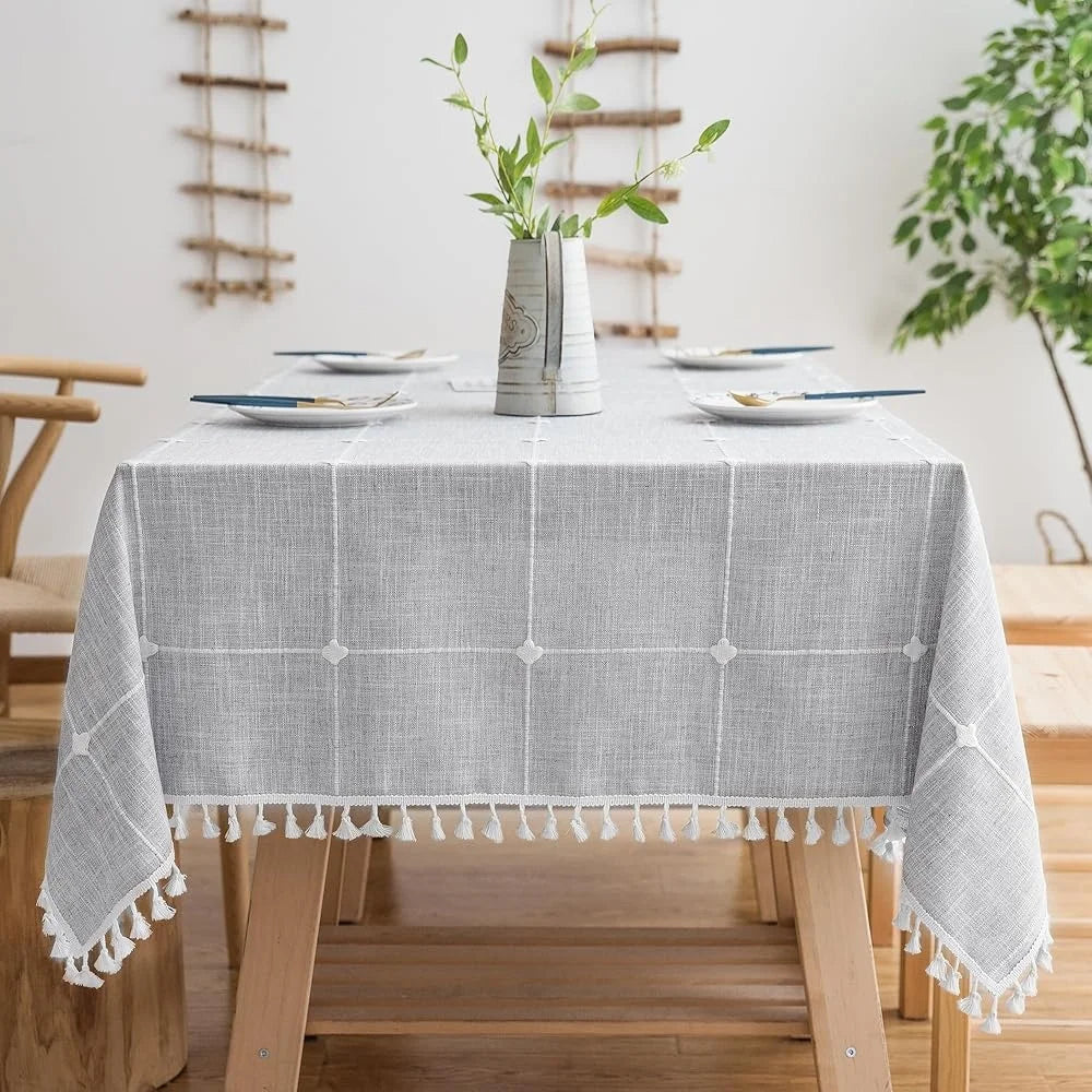 Warm Welcome Decor Wrinkle Resistant Tablecloth Waterproof