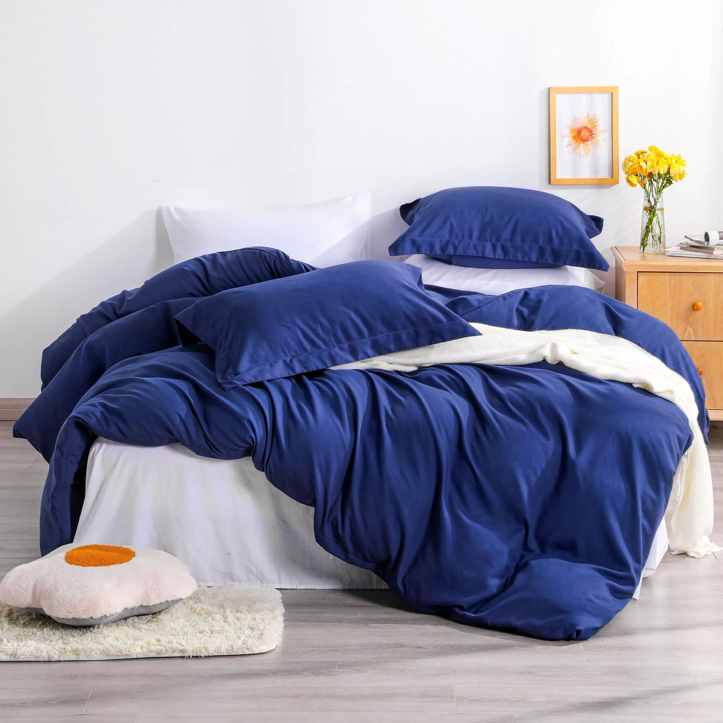 Ntbay 3-Piece Ultra Soft Microfiber Duvet Cover Set