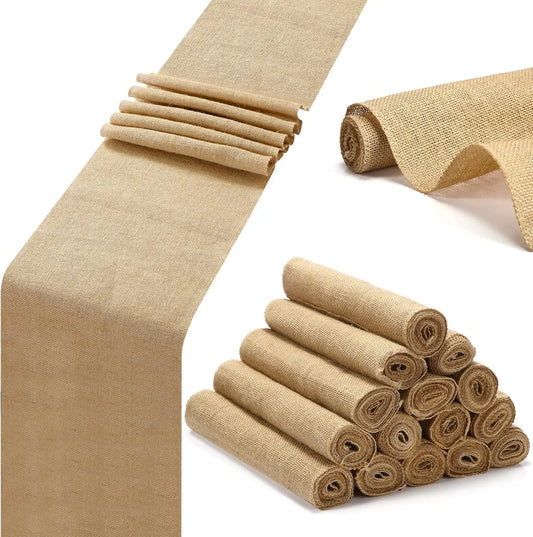 Warm Welcome Decor Burlap Table Runners 36 Pack Set