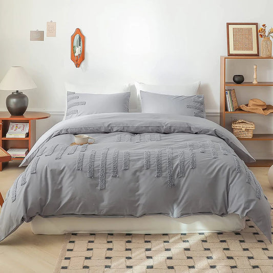 Simple Opulence 100 Cotton Bedding Set 3 Piece Duvet Cover