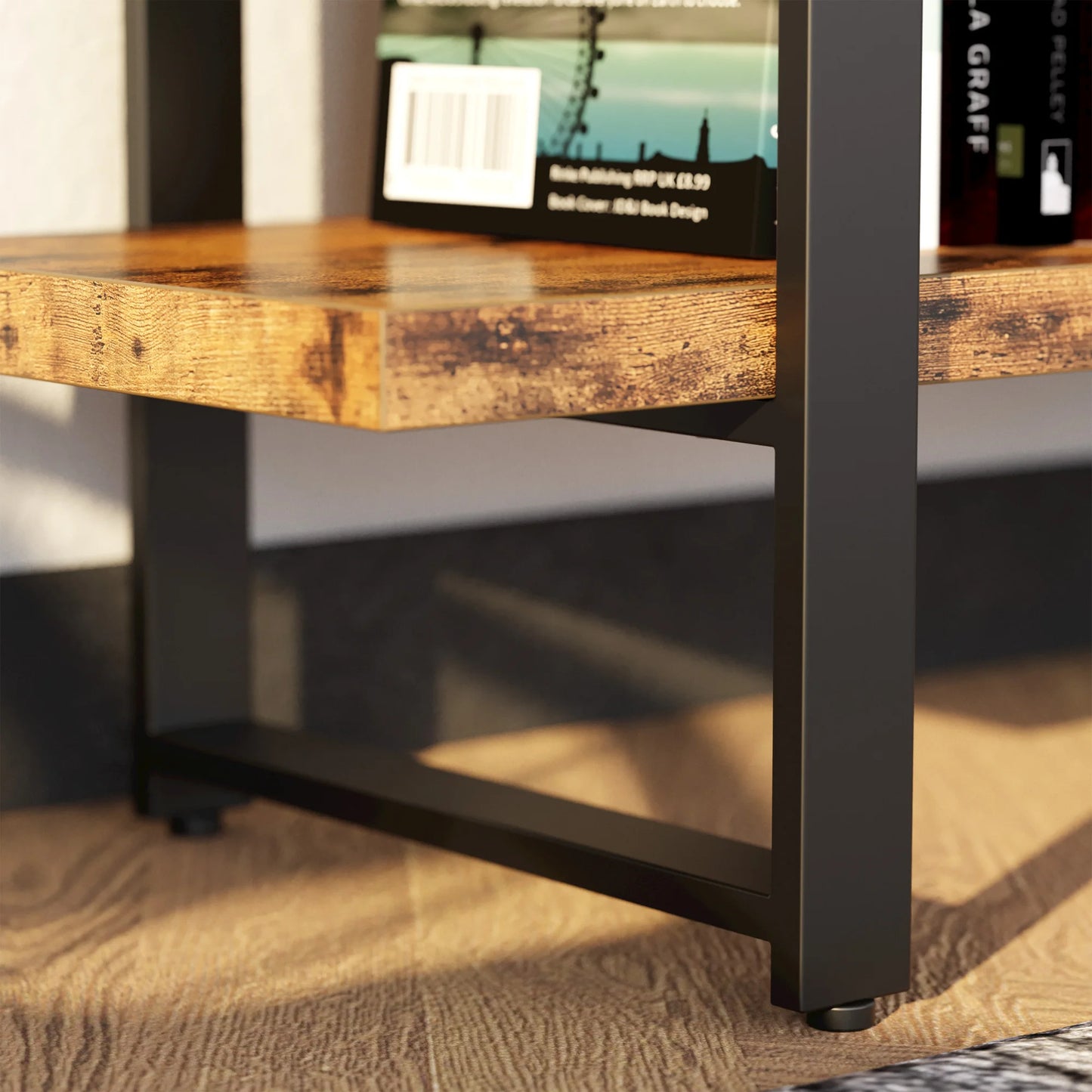 IRONCK Industrial 5-Tier Bookshelf And Bookcase With Open Shelves