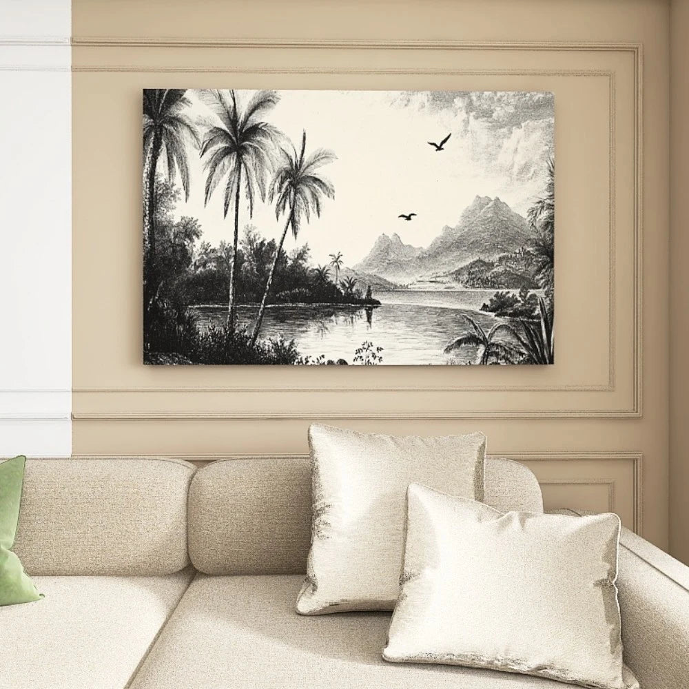 olid Wood Frame Canvas Wall Art