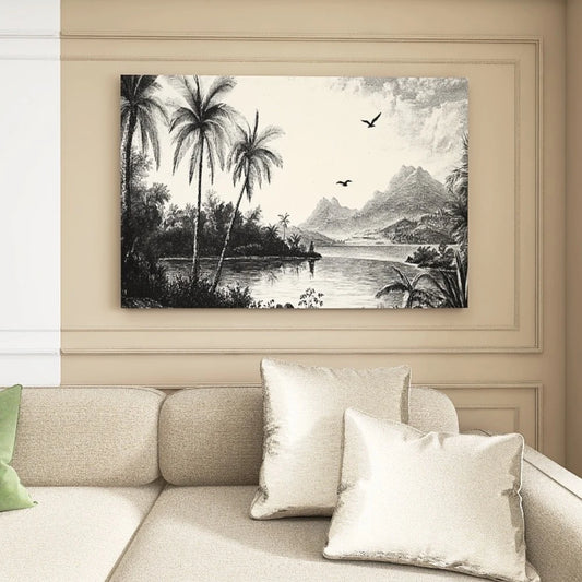 olid Wood Frame Canvas Wall Art