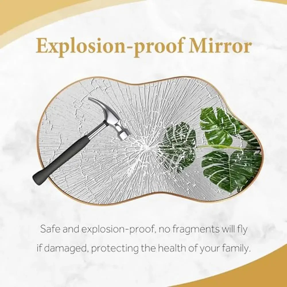 DUTRIEUX Asymmetrical Wall Mirror With Gold Frame Decor