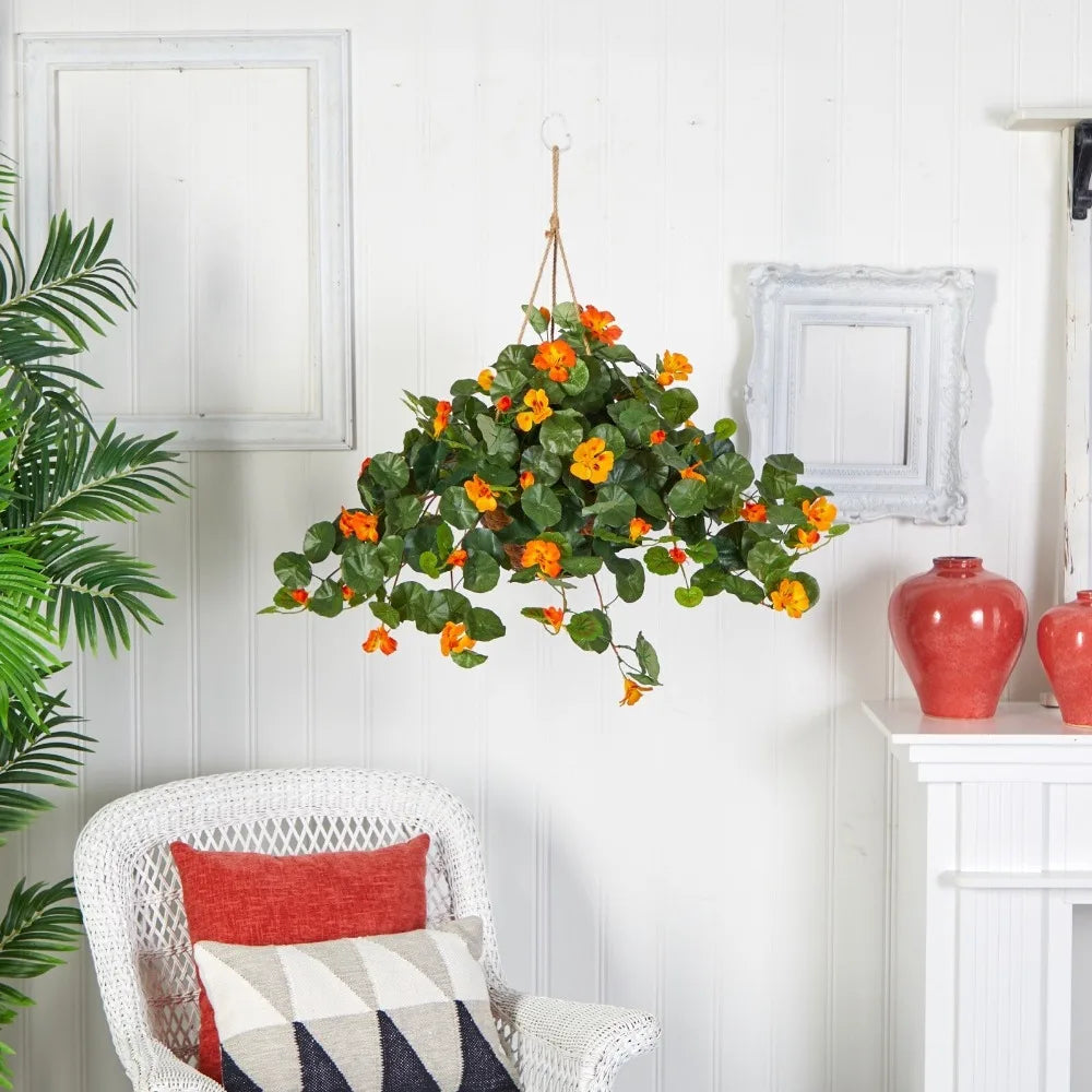 Guangdong Nasturtium Artificial Plant in Hanging Basket