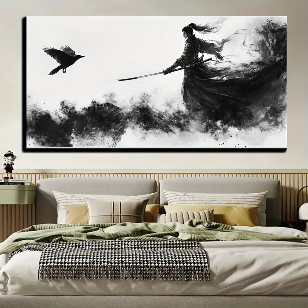 Hign-concerned Japanese Samurai Figure Art Canvas Print