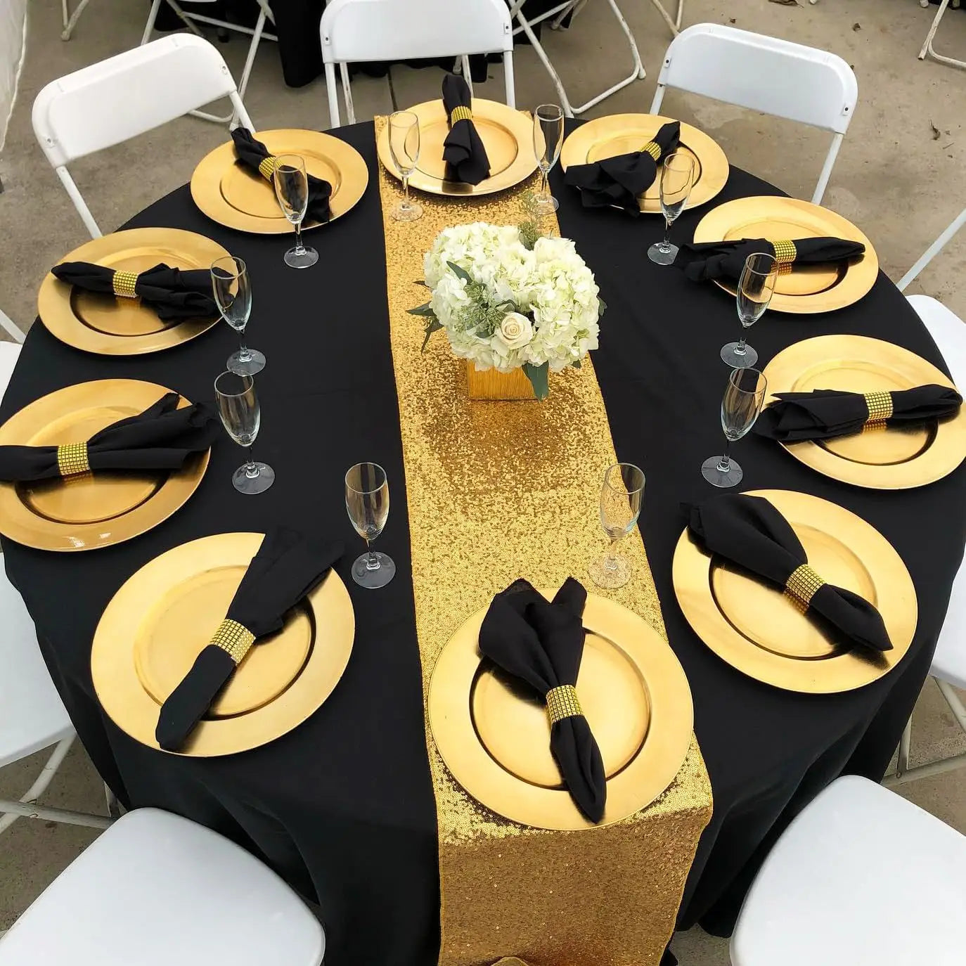 Warm Welcome Decor Sequin Table Runner Party Wedding