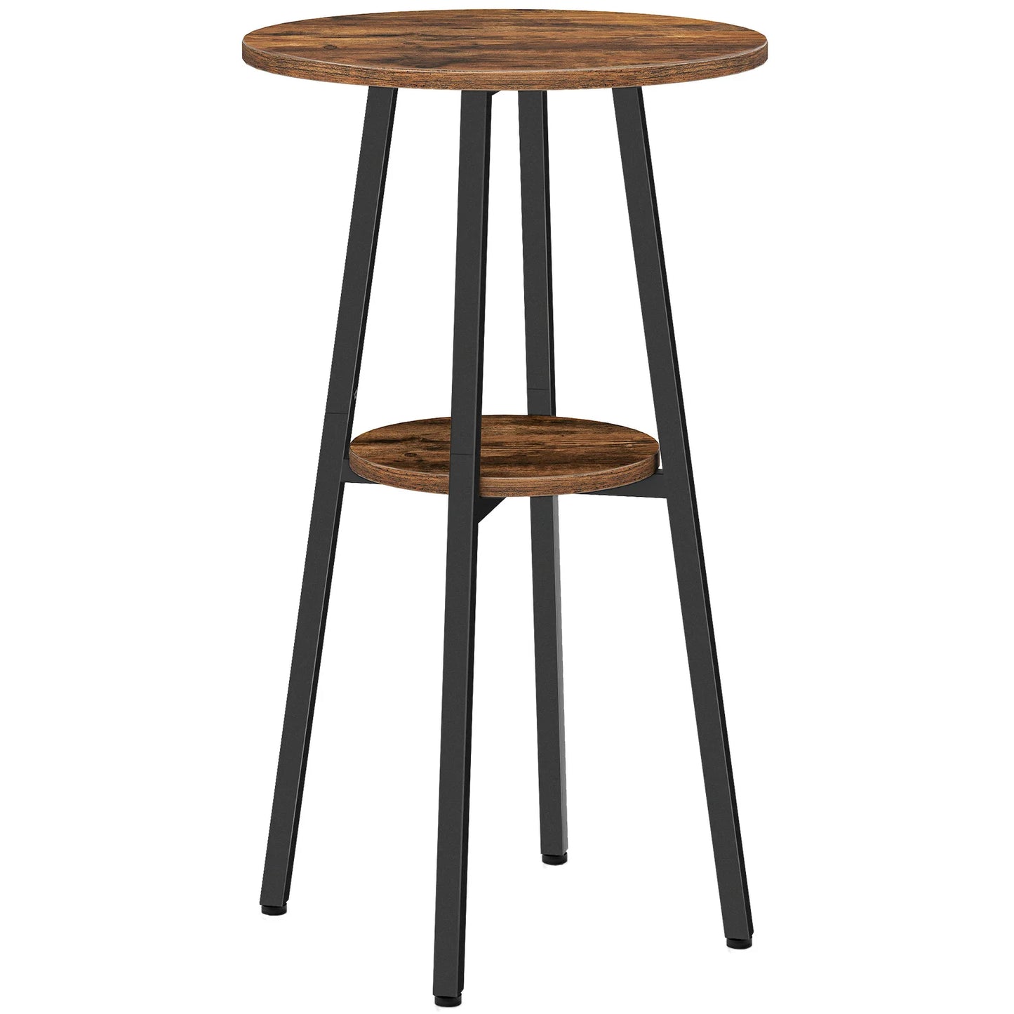 Round Bar Table 2 Tier Bistro With Storage For Home
