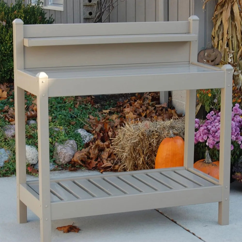 Guangbai Vinyl Potting Bench for Indoor Outdoor Garden