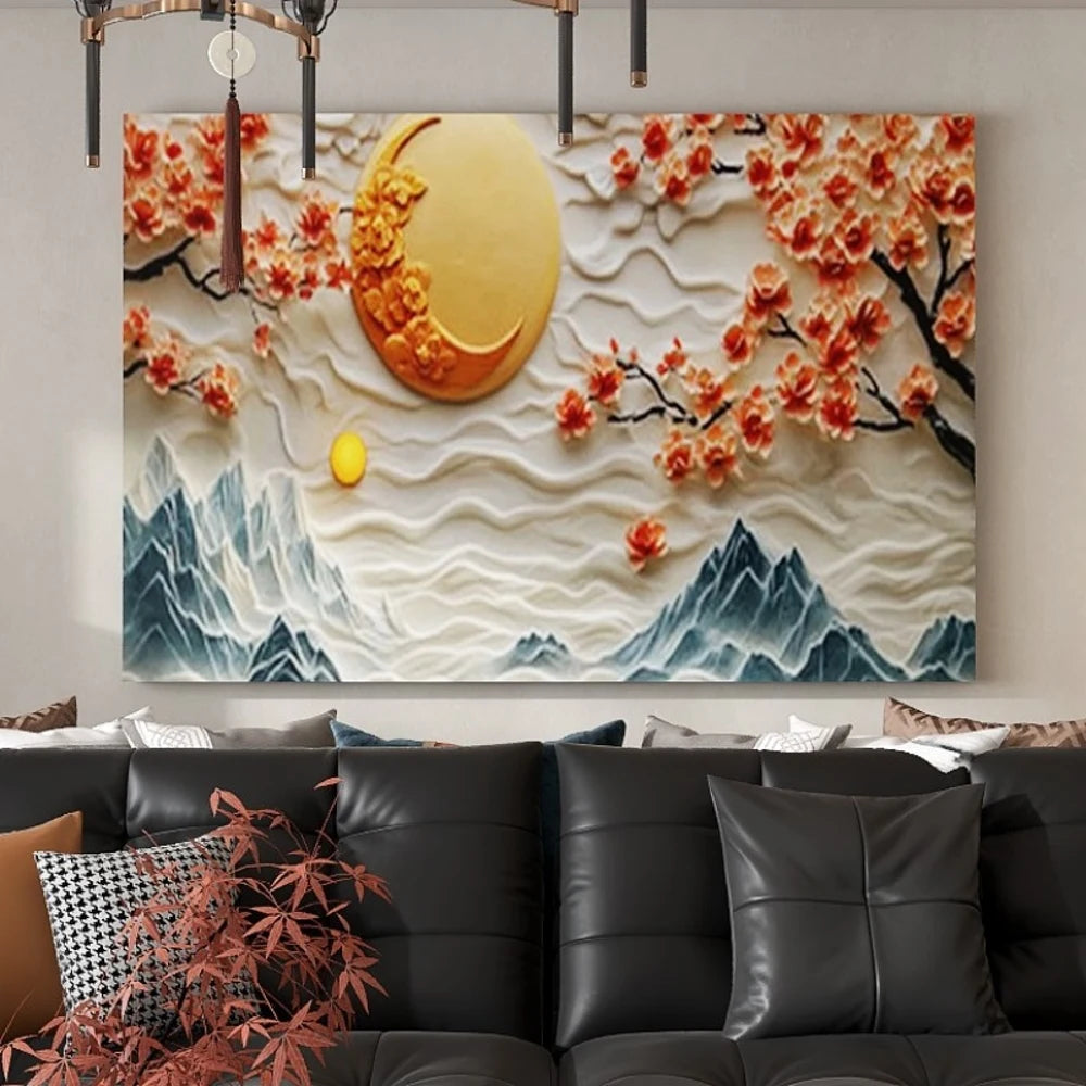 Pine Canvas Wall Art Frame For Living Room