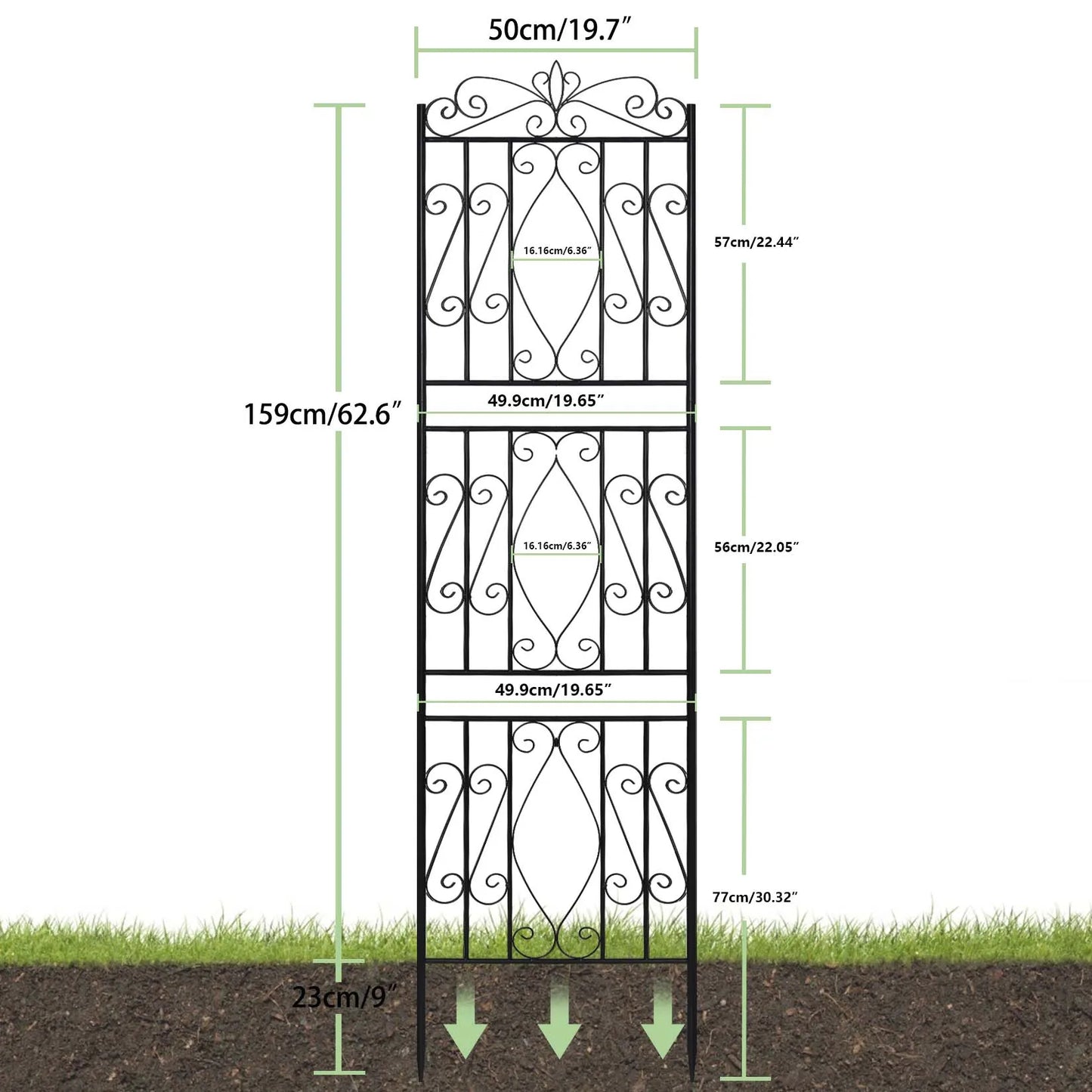 Feature Metal Garden Trellis Climbing Plants Outdoor Fence