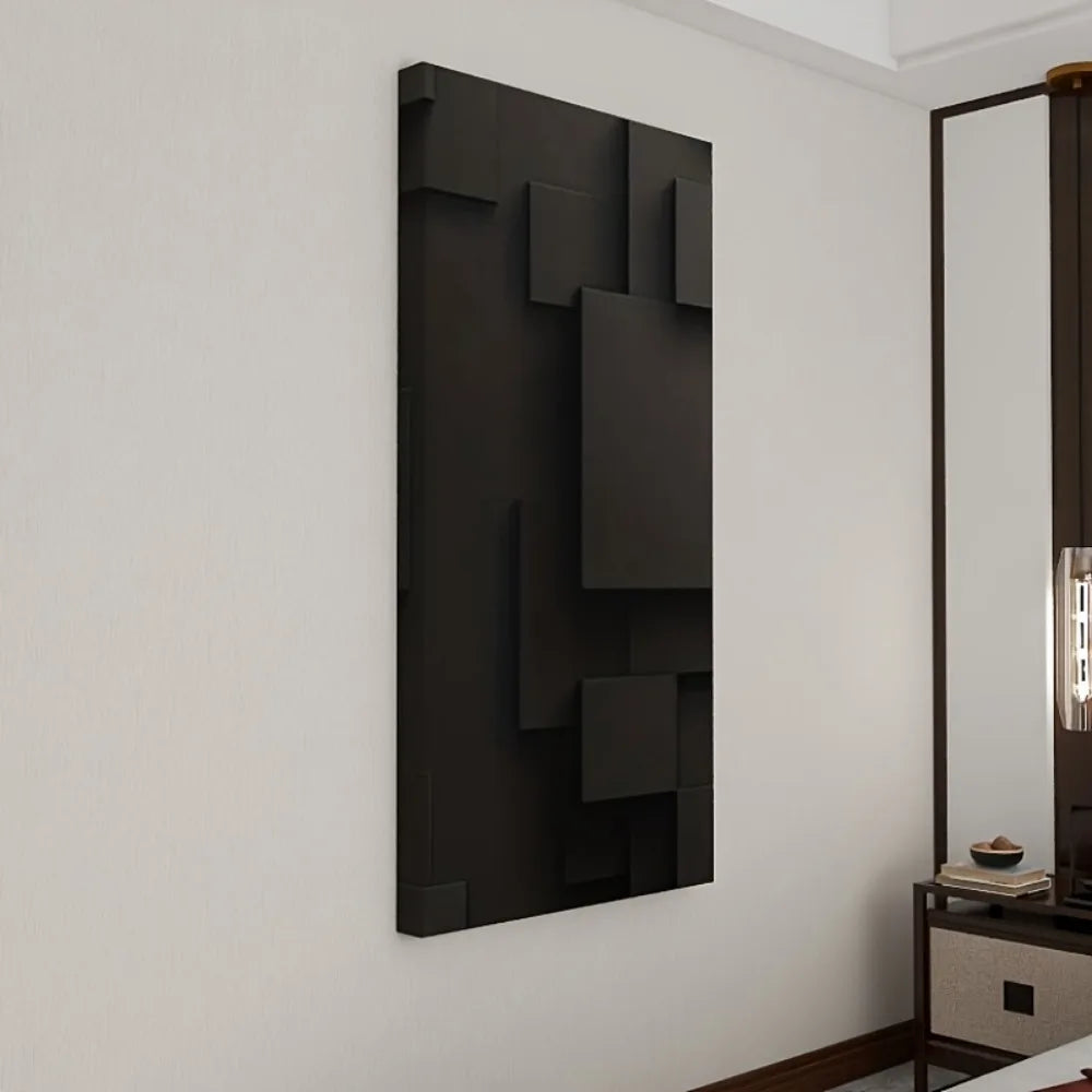 Hign-concerned Pine Wood Frame Abstract Geometric Mural