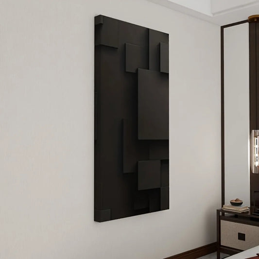 Hign-concerned Pine Wood Frame Abstract Geometric Mural