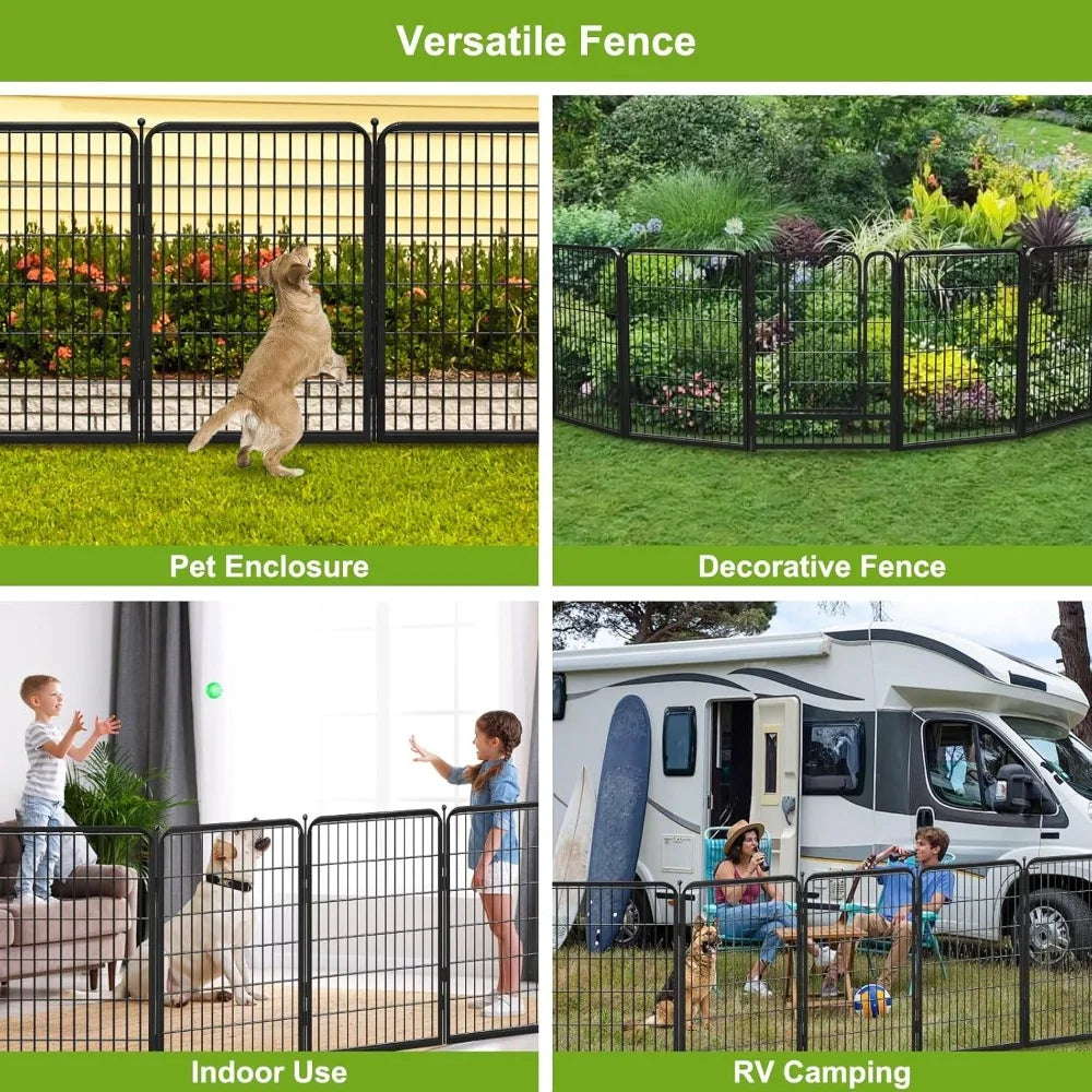 ZUIYU Garden Fence With Gate No Dig Animal Barrier Rabbit