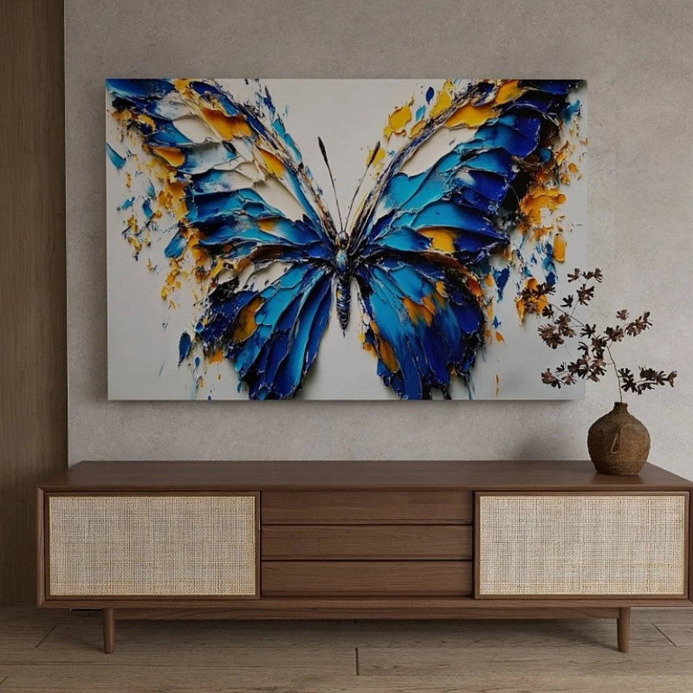 Pine Wood Frame Canvas Wall Art Living Room