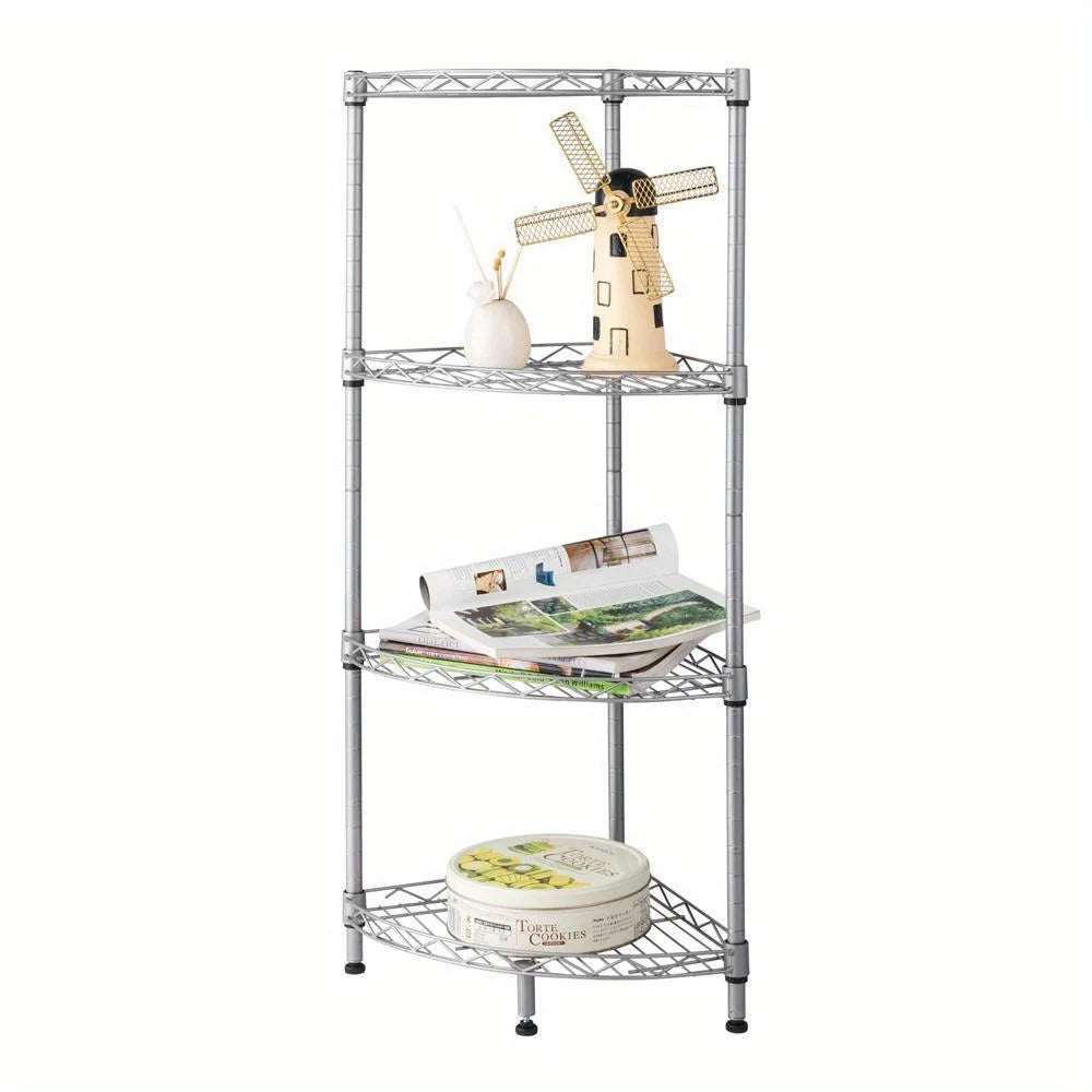 4 Tier Corner Shelf Rack Kitchen Storage Organizer