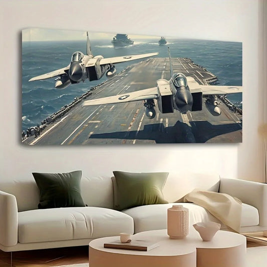 Hign-concerned Ace130 Air Gunboat Fighter Poster Pine Frame