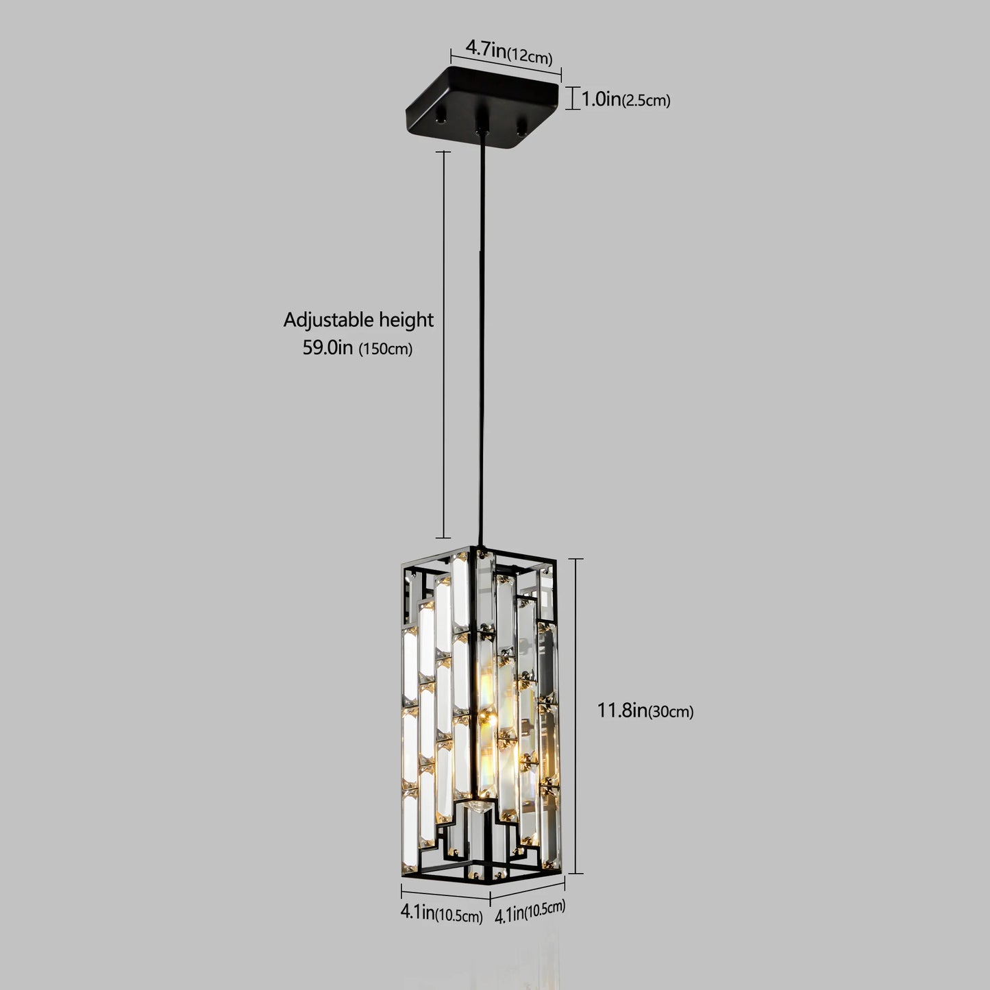 ARLGSITEC Modern Crystal Pendant Light Three Pack Set
