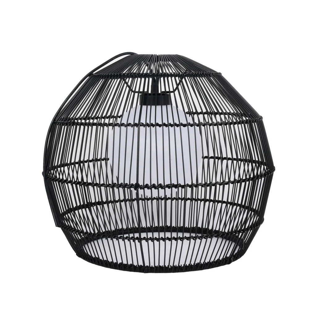 DUTRIEUX Outdoor Solar Pendant Light Woven Metal Frame