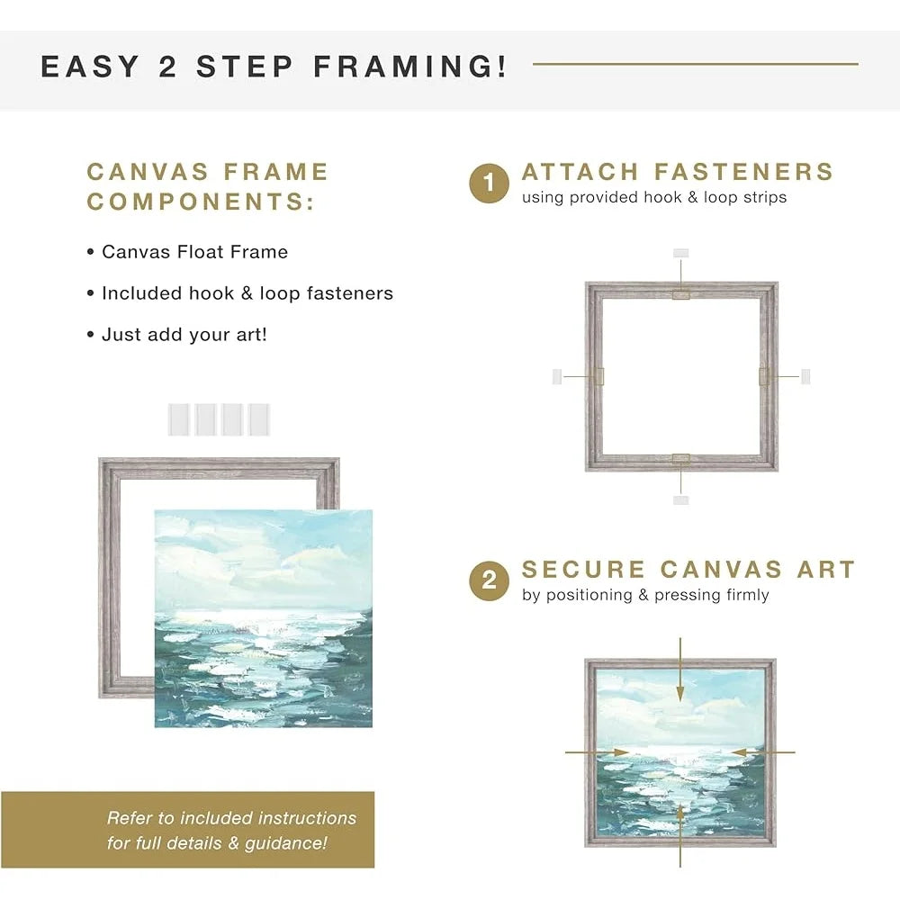 DUTRIEUX Canvas Float Frame Modern Woodgrain Wall Mount