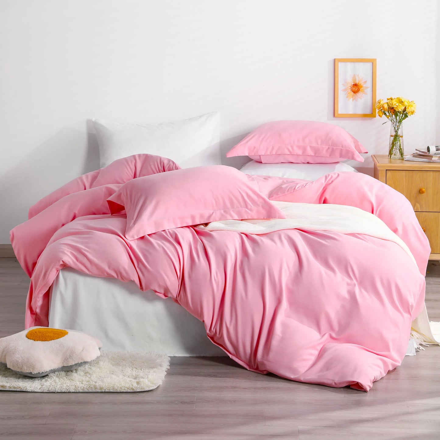 Ntbay 3-Piece Ultra Soft Microfiber Duvet Cover Set