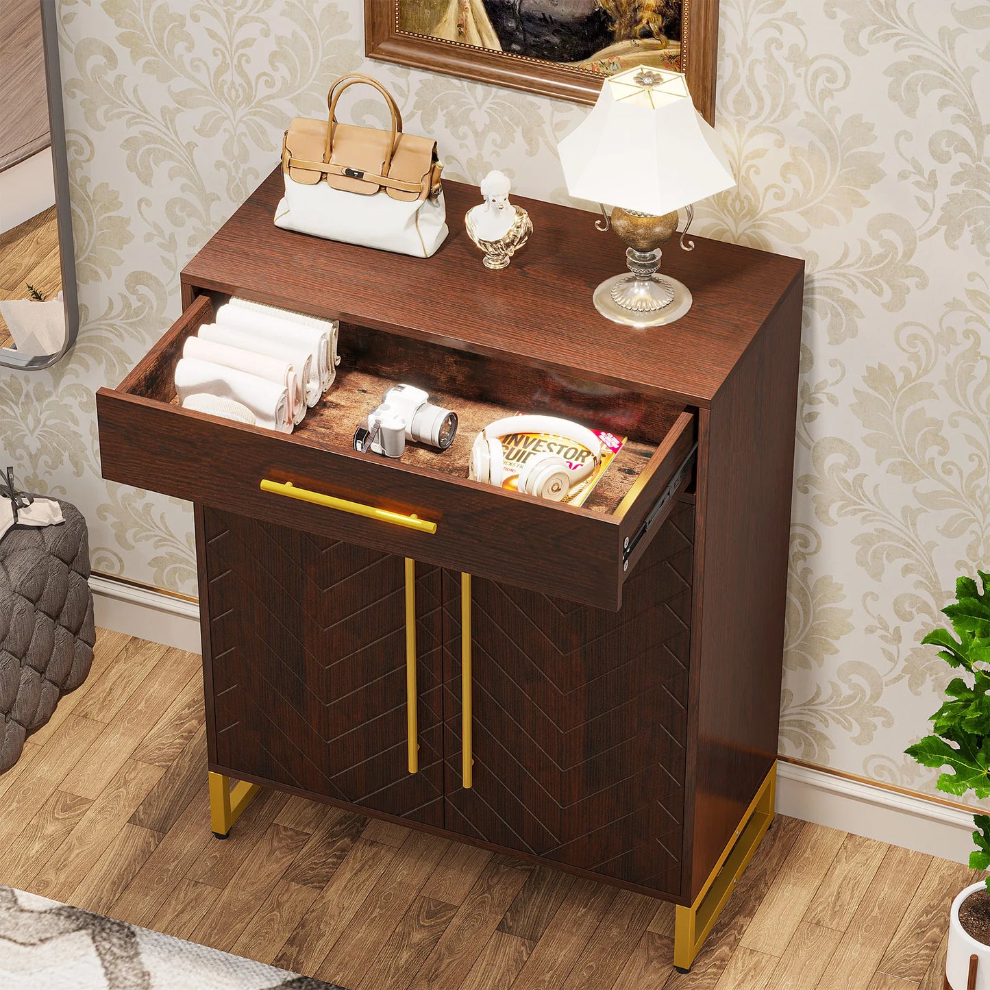 Tribesigns Shoe Cabinet With Doors 20 Pairs Entry Organizer
