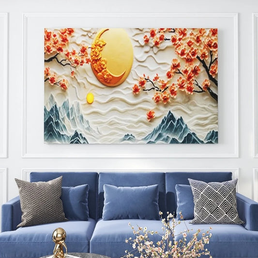 Pine Canvas Wall Art Frame For Living Room