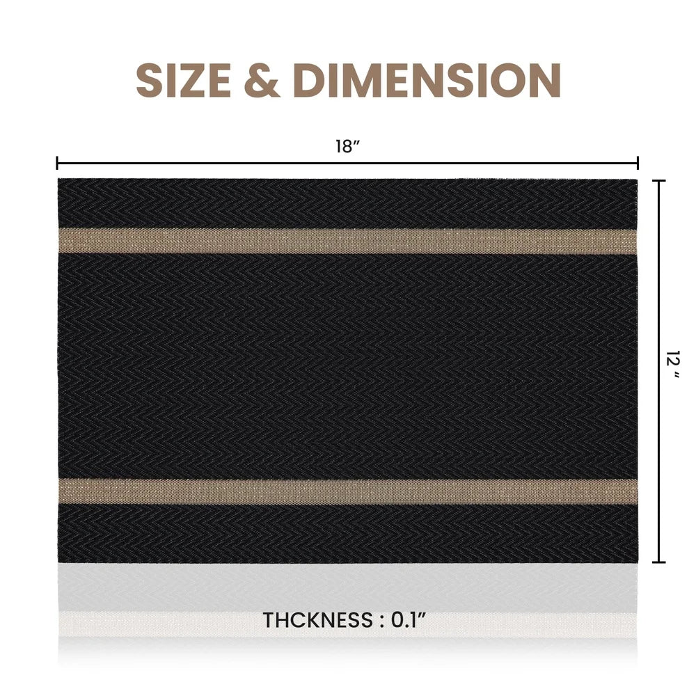 Warm Welcome Decor Durable Non Slip Placemats Set Of 6