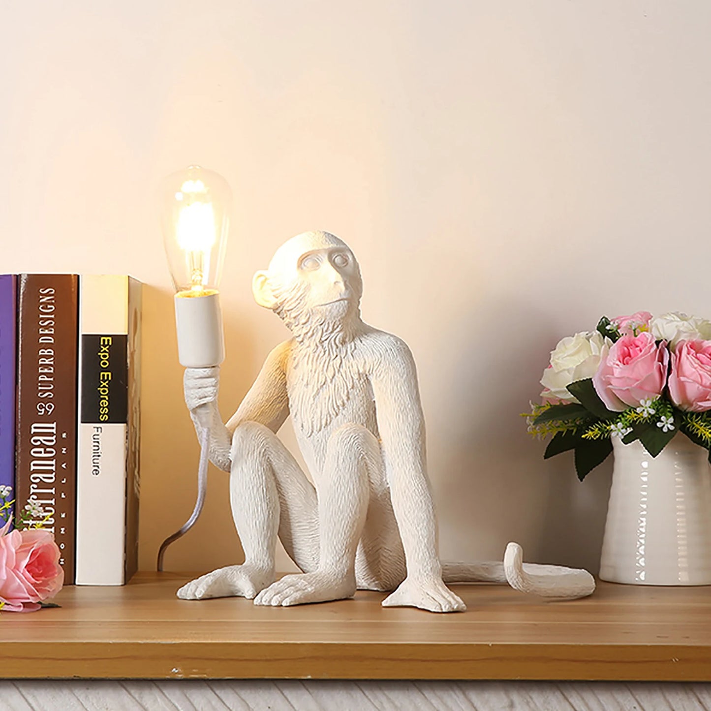 Retro Monkey Wall Light Resin Novelty Wall Lamp Decor