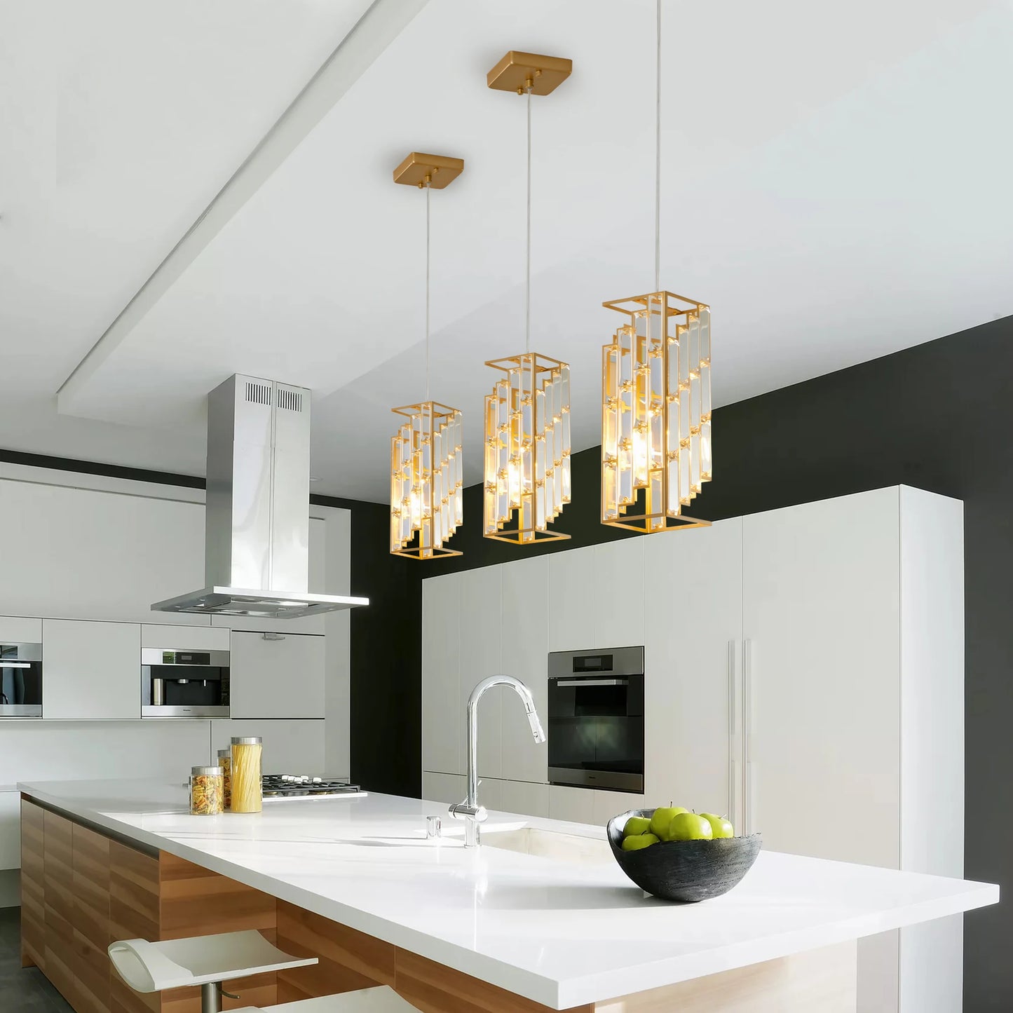 Arlgsite Crystal Pendant Light Modern Hanging Ceiling Lamp