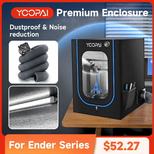 Yoopai 3D Printer Enclosure with LED Light and Ventilation Kit
