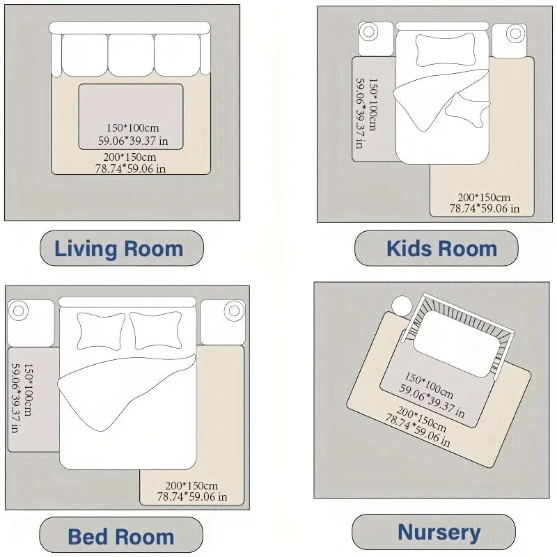 PapaMama Memory Foam Playpen Mat With Non Slip Bottom Carpet