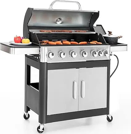 Sophia And William 6 Burner Propane Grill With Side Burner