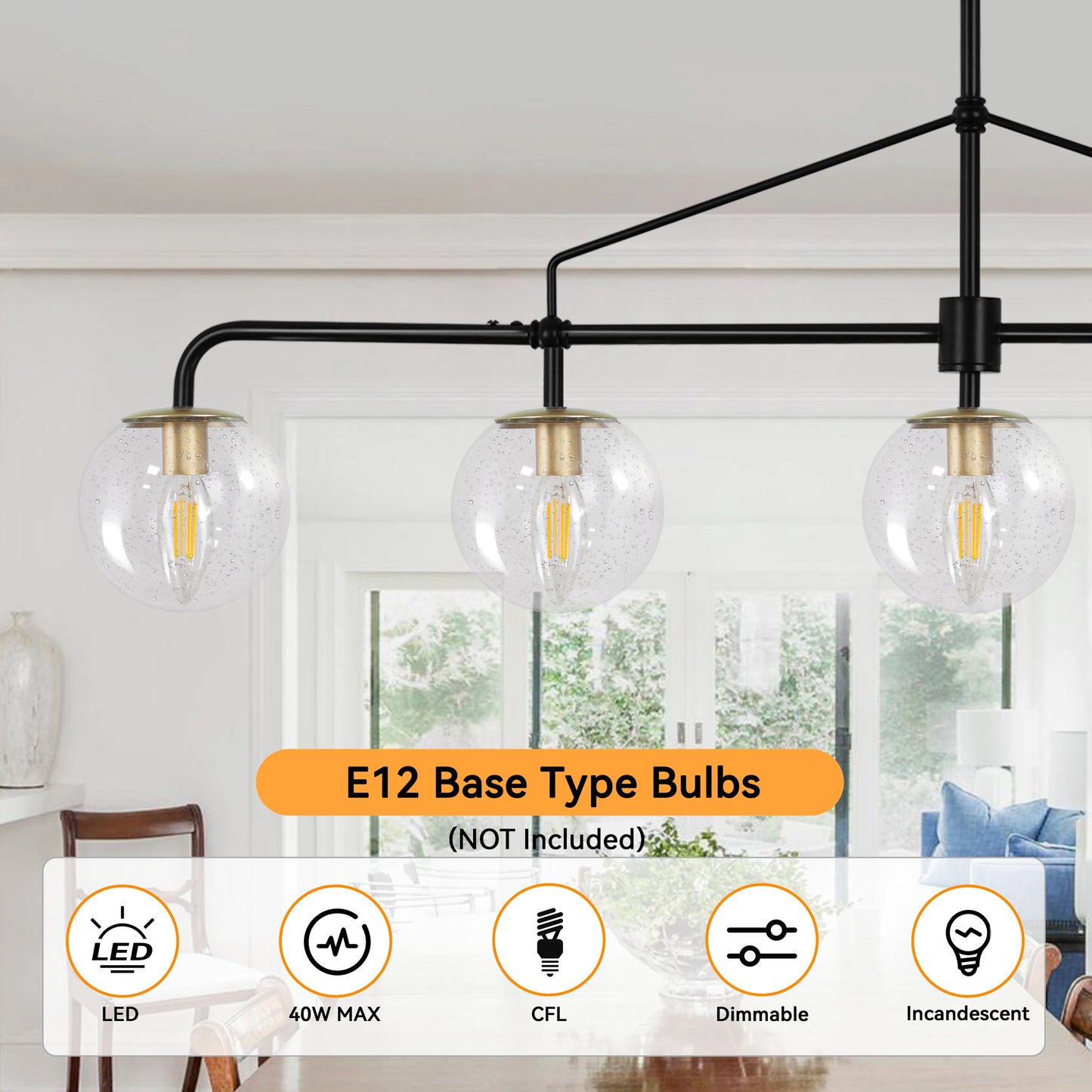 Island Lights Kitchen Linear Chandelier For Dining Room