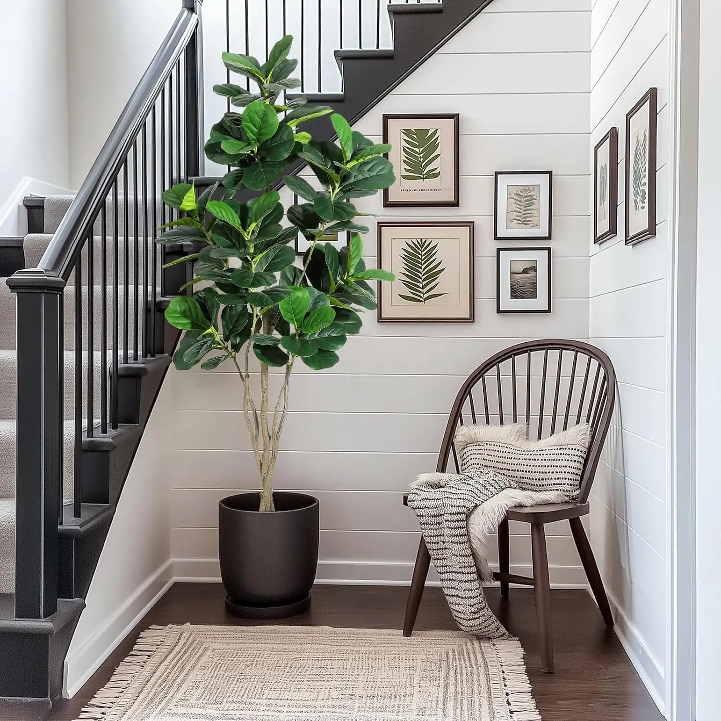 HiMISCN Fiddle Leaf Fig Tree Artificial For Home Decor