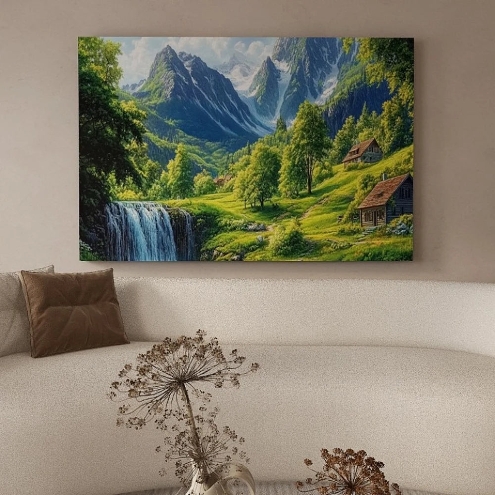 Pine Wood Frame Canvas Wall Art Gift