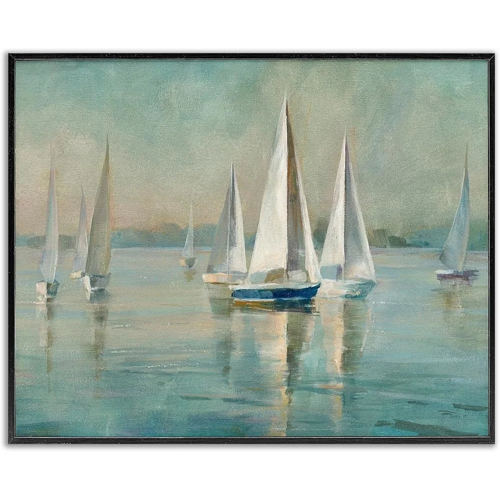 Dutrieux Sailboats Nautical Art Framed Giclee Lithograph