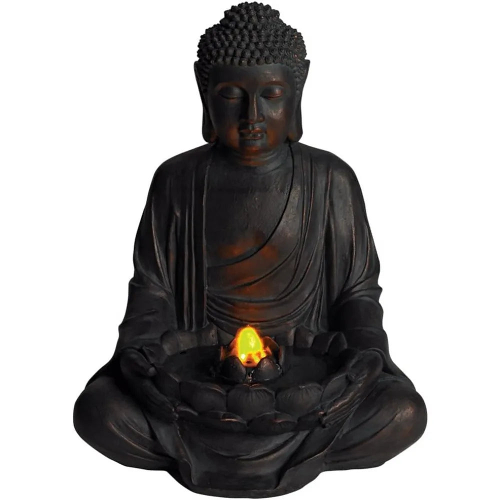 Universal Lighting And Decor Meditating Buddha Fountain