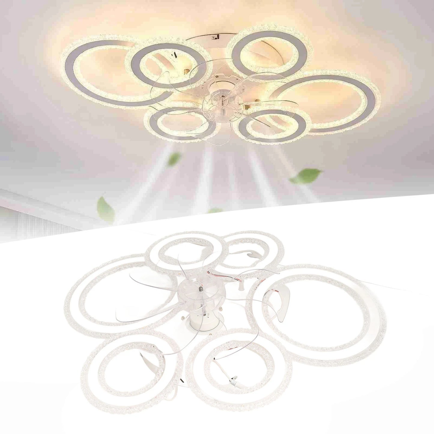 Nordic Modern Ceiling Fan Light Flush Mount Dining Fixture