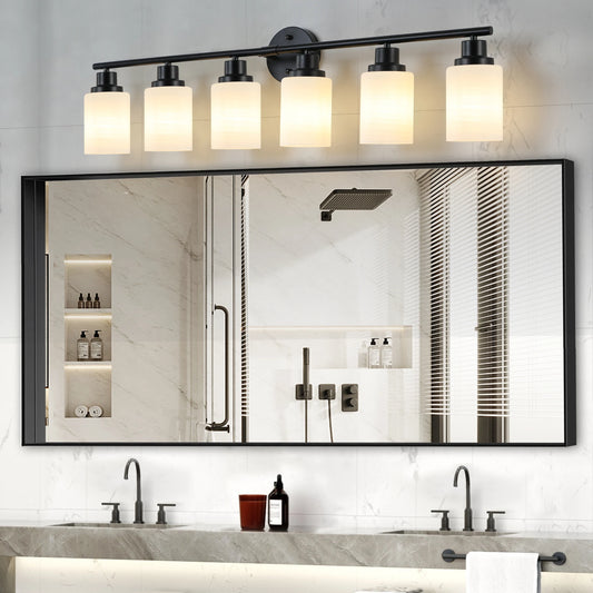 Modern Vanity Wall Light With Frosted Glass Lampshades