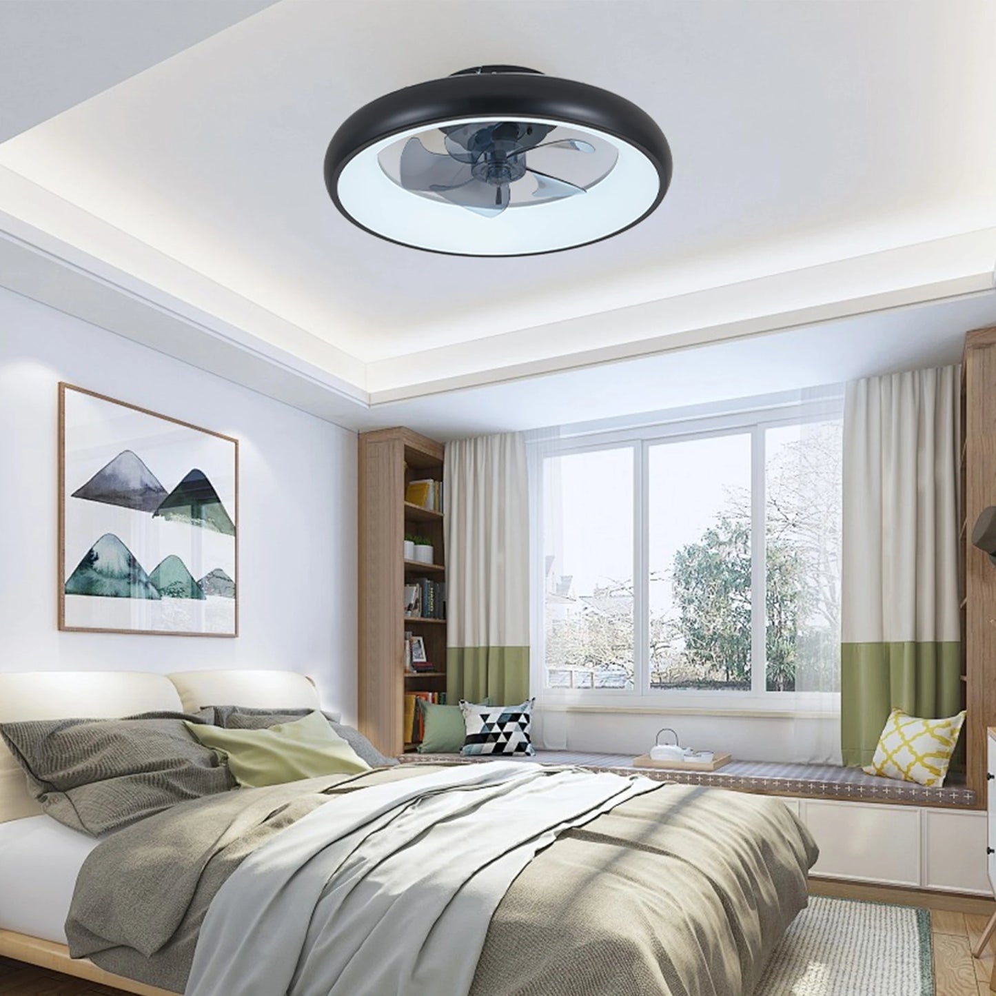 ARLGSITEC LED Ceiling Fan Light Dimmable Color Temp