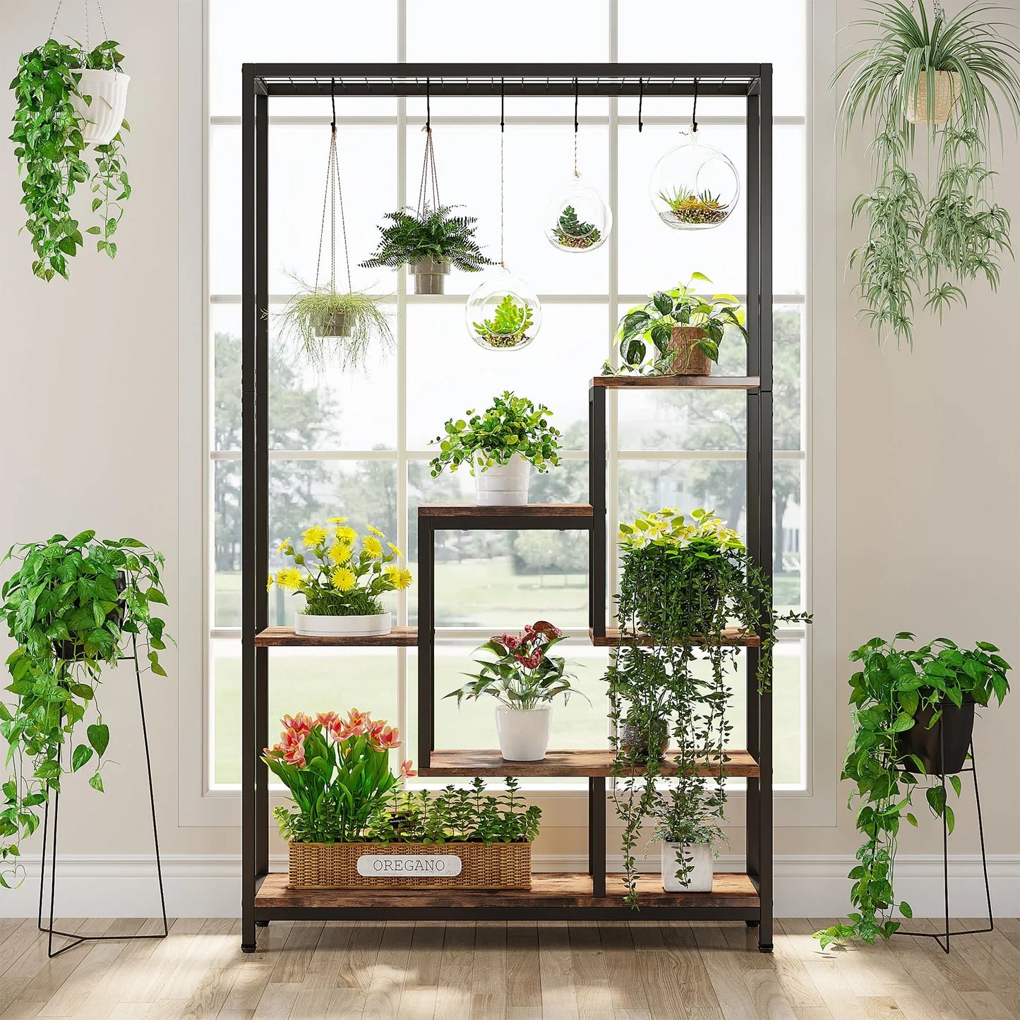 Tribesigns 5 Tier Indoor Plant Stand Metal Shelf Unit