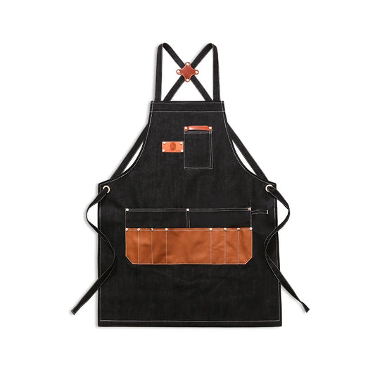 Apron Craftsman Restaurant Kitchen Work Bib Pockets Gardening Aprons