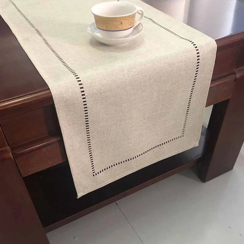 Warm Welcome Decor Linen Table Runner Polyester Cotton
