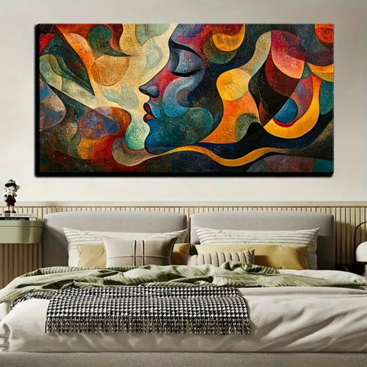 Hign-concerned Abstract Canvas Wall Art Pine Wood Frame