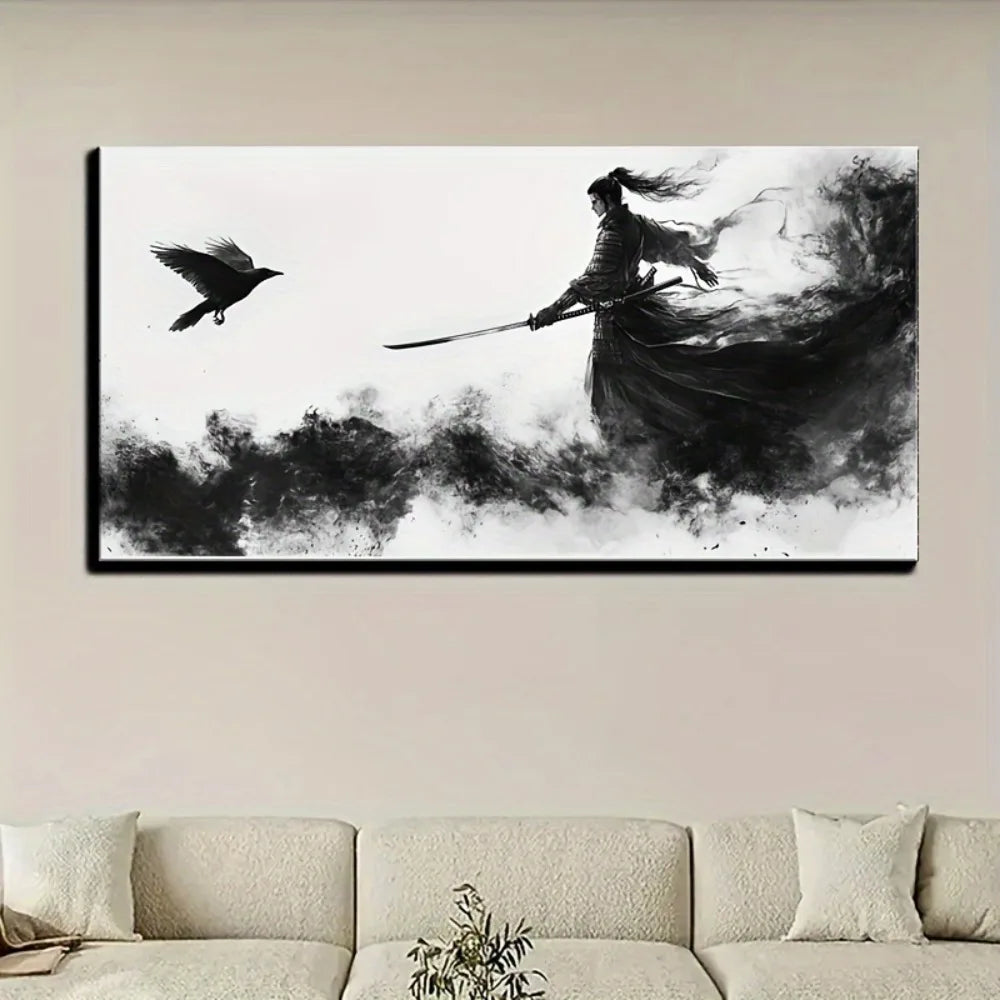 Hign-concerned Japanese Samurai Figure Art Canvas Print