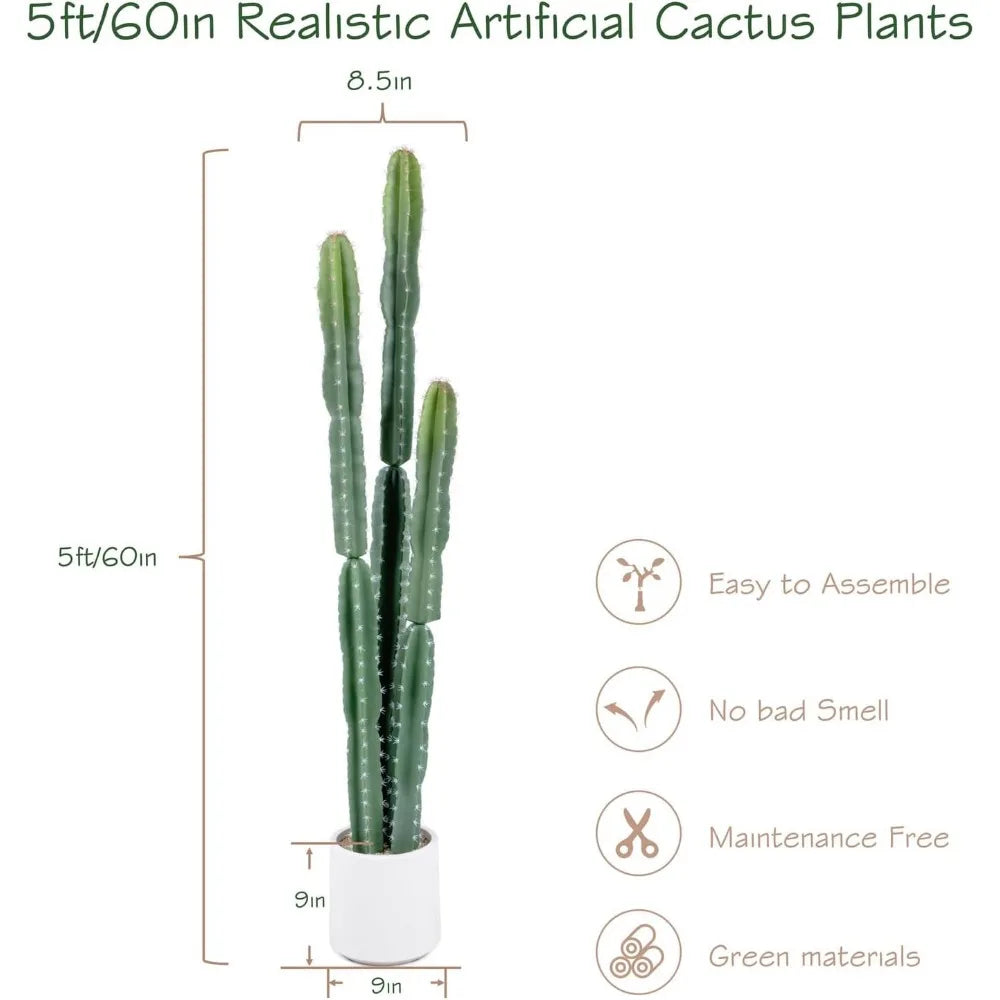 Color Artificial Cactus Indoor Decor Faux Plant For Home