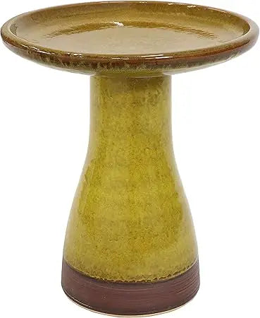 Sunnydaze Ceramic Outdoor Bird Bath Hand Painted UV Frost