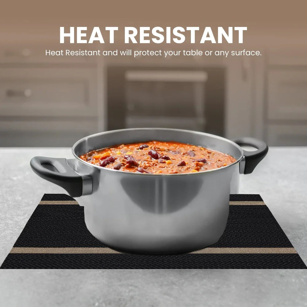 Warm Welcome Decor Durable Non Slip Placemats Set Of 6